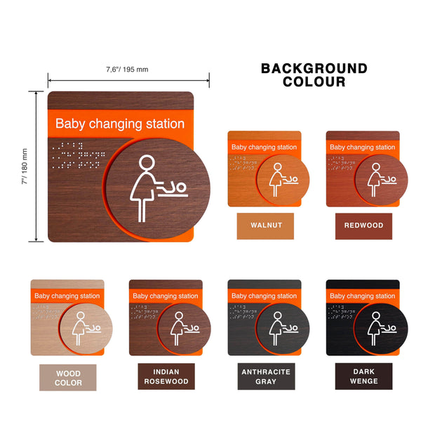 Information signs No Smoking Sign — Wood & Acrylic Door Plate — "Genova" Design