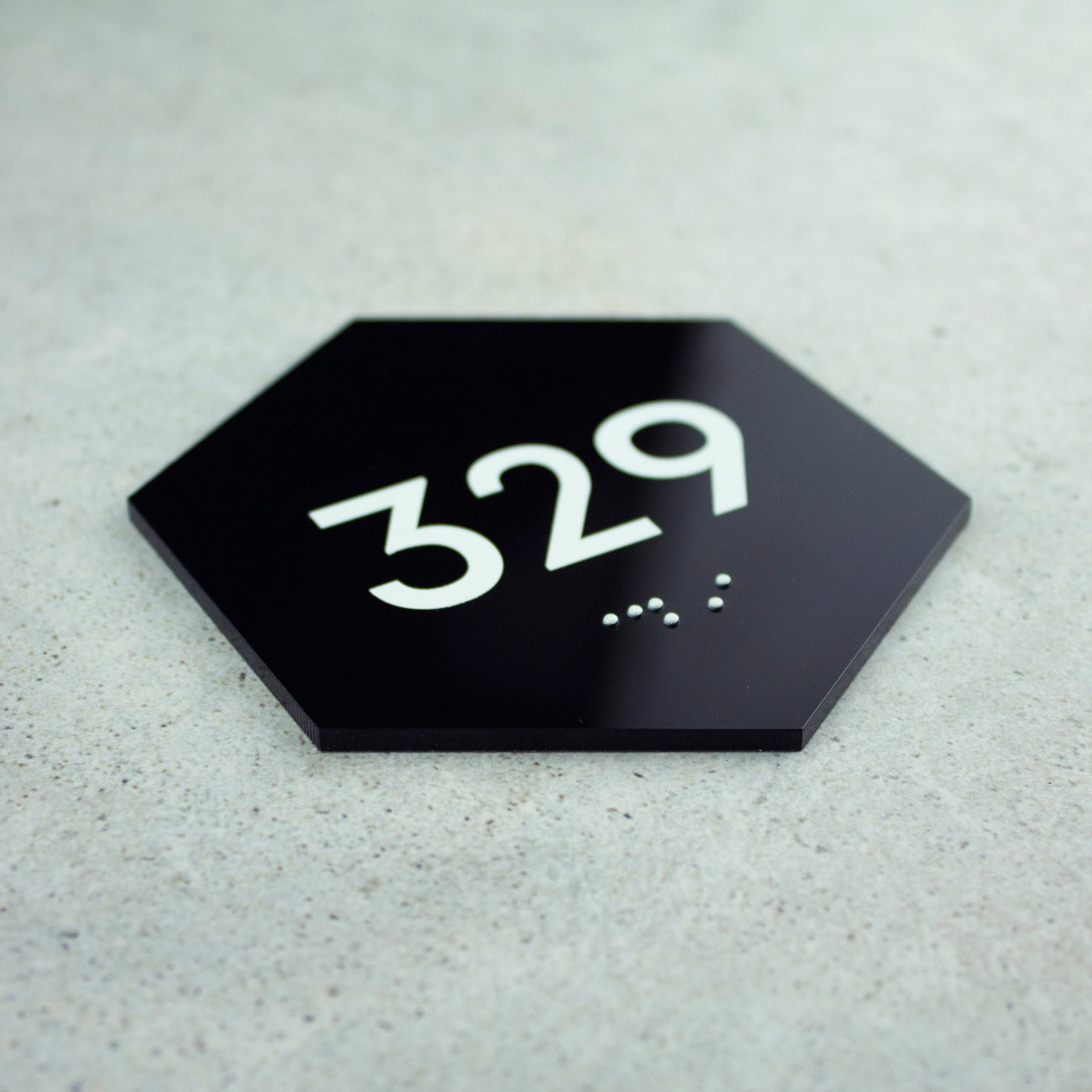 Door Numbers Acrylic Hexagon Apartment Door number Sign