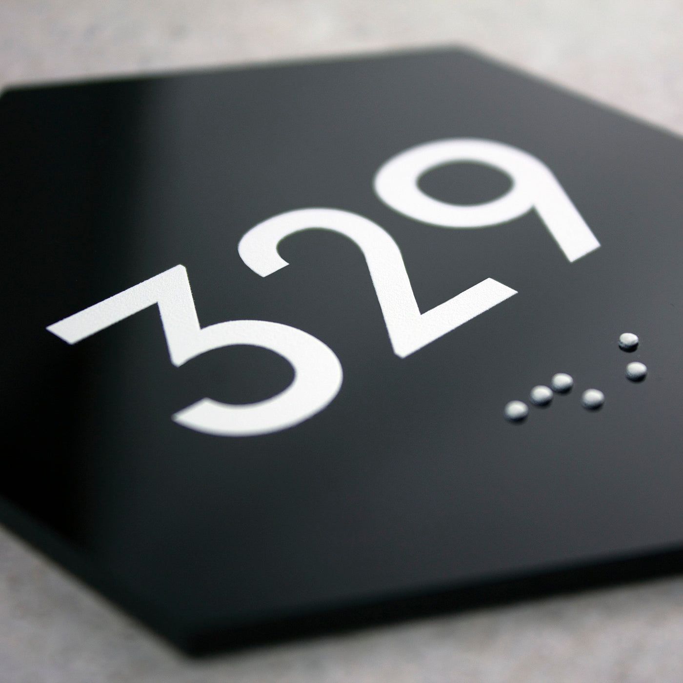 Door Numbers Acrylic Hexagon Apartment Door number Sign