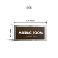 Custom Meeting Room Sign with Braille: Stainless Steel & Wood — Modern Design - Photo #6