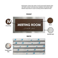 Custom Meeting Room Sign with Braille: Stainless Steel & Wood — Modern Design - Photo #5