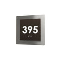 Room Number Sign with Braille: Stainless Steel & Wood — Modern Design - Photo #8