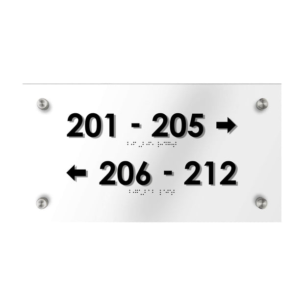 Directional Sign: Acrylic Wall Sign — "Classic" Design