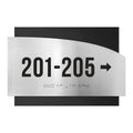 Directional Wayfinding Sign - Steel Wall Plate "Wave" Design - Photo #2