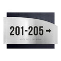 Directional Wayfinding Sign - Steel Wall Plate "Wave" Design - Photo #3