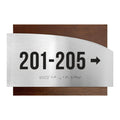 Directional Wayfinding Sign - Steel Wall Plate "Wave" Design - Photo #1