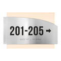 Directional Wayfinding Sign - Steel Wall Plate "Wave" Design - Photo #6