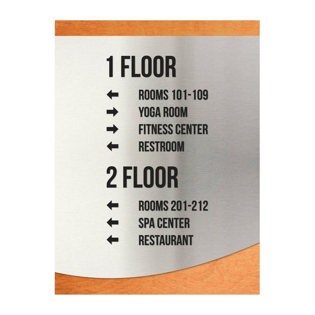 Wayfinding Sign: Steel Wall Plaque — "Venture" Design