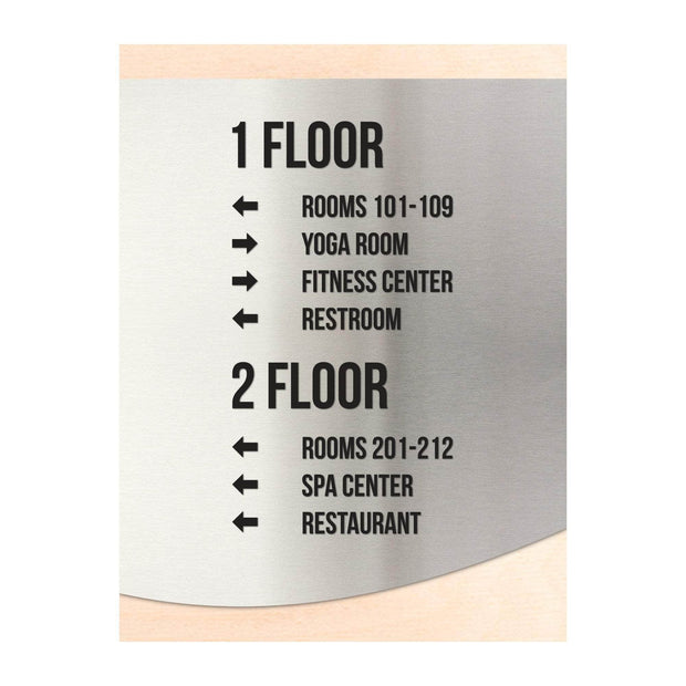 Wayfinding Sign: Steel Wall Plaque — "Venture" Design