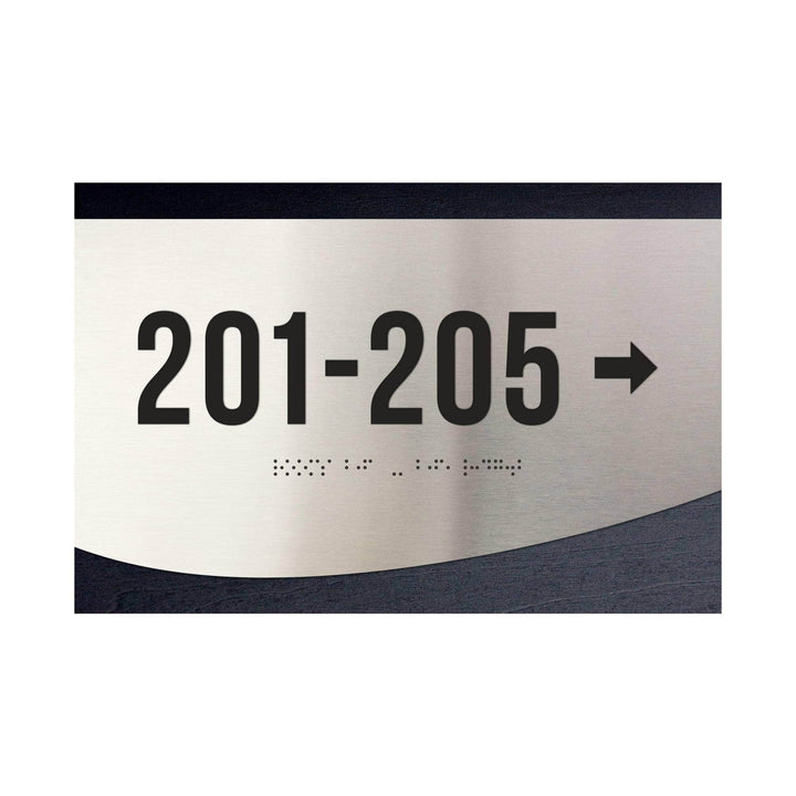 Directional Wayfinding Sign - Steel Wall Plaque "Venture" Design