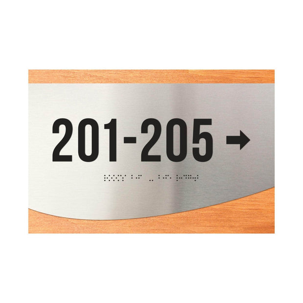 Directional Wayfinding Sign - Steel Wall Plaque "Venture" Design