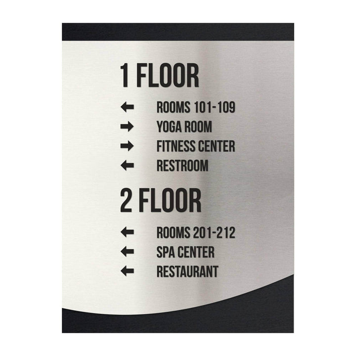 Wayfinding Sign: Steel Wall Plaque — "Venture" Design