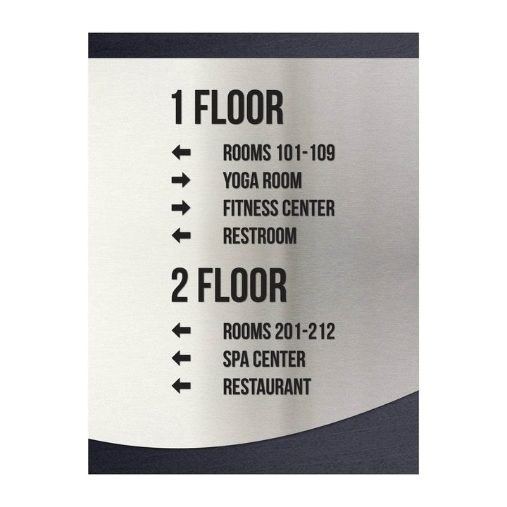 Wayfinding Sign: Steel Wall Plaque — "Venture" Design