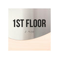 Floor Signs Sign for 1st Floor - Stainless Steel & Wood Door Plate - "Jure" Design - Photo #6