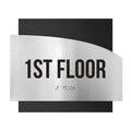 Floor Signs Steel Sign for 1st Floor - "Wave" Design - Photo #1