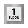 Floor Signs Sign for 1st Floor - Interior Stainless Steel Sign - "Modern" Design - Photo #2