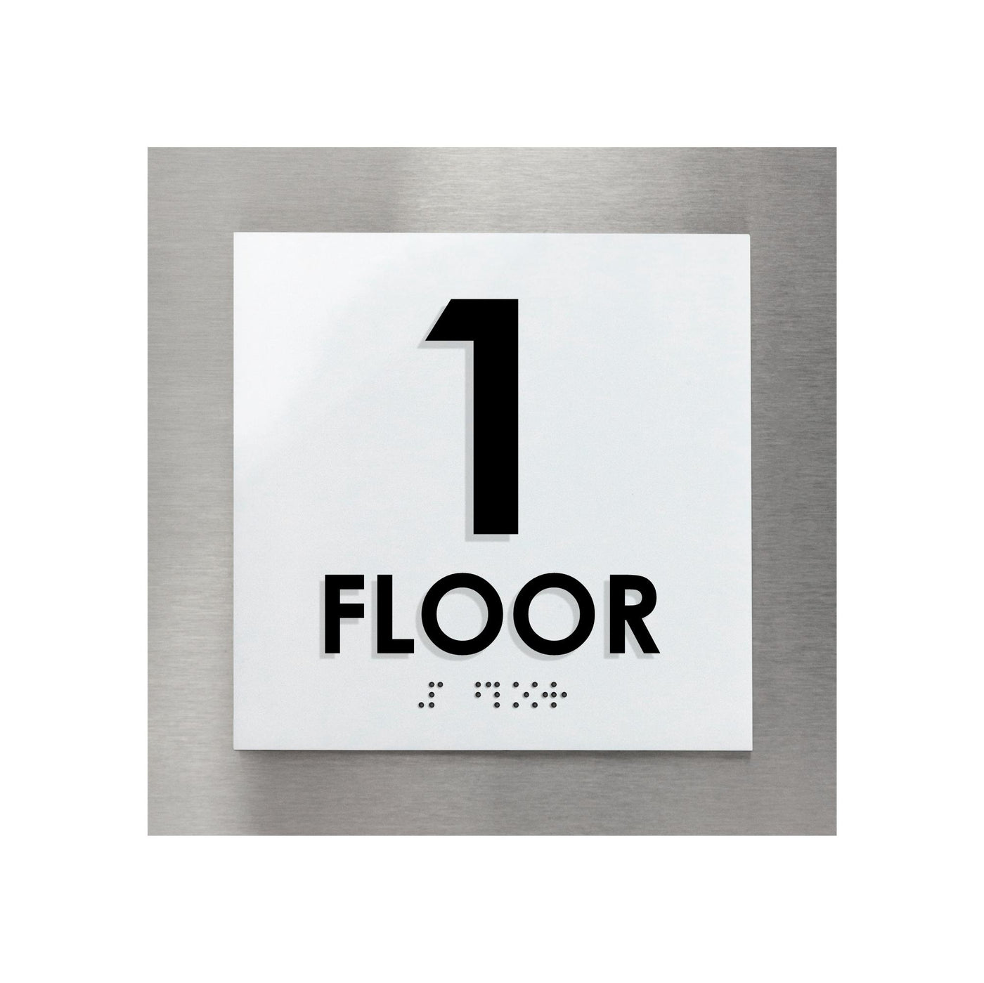 Floor Signs - Sign For 1st Floor - Interior Stainless Steel Sign - "Modern" Design
