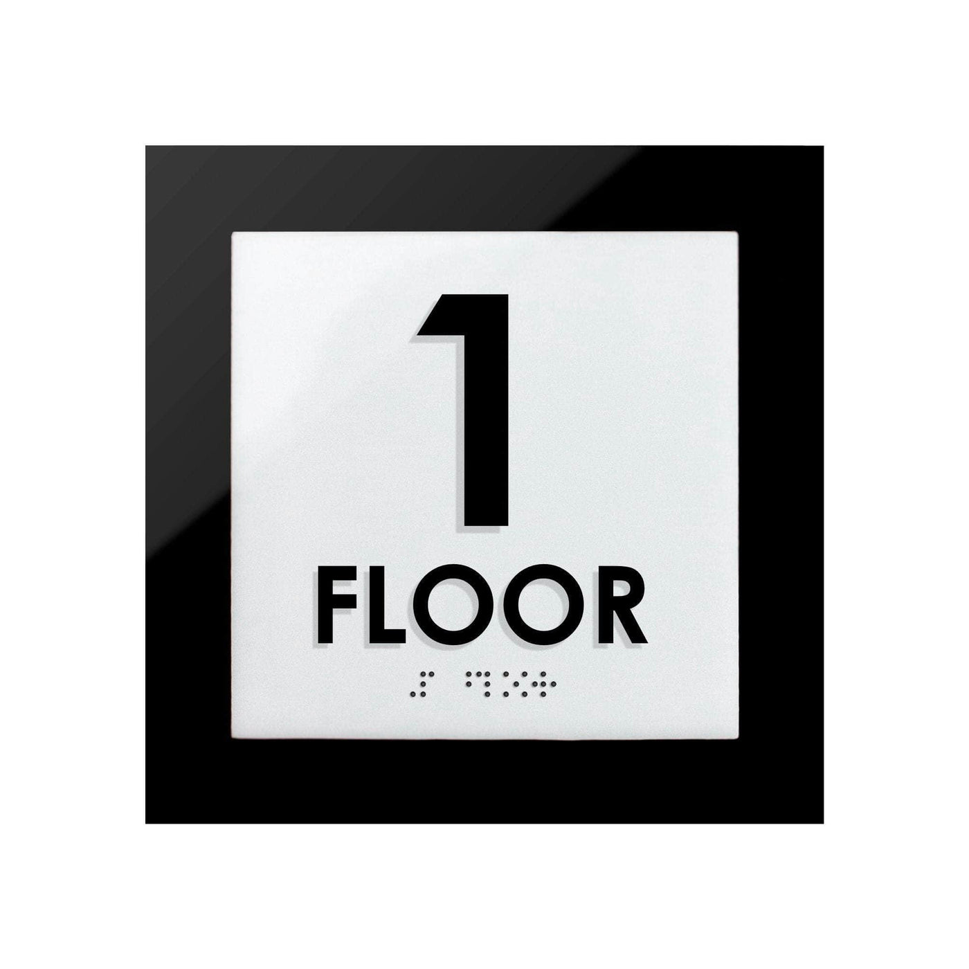 1st Floor Signs: Interior Acrylic Sign with Braille —