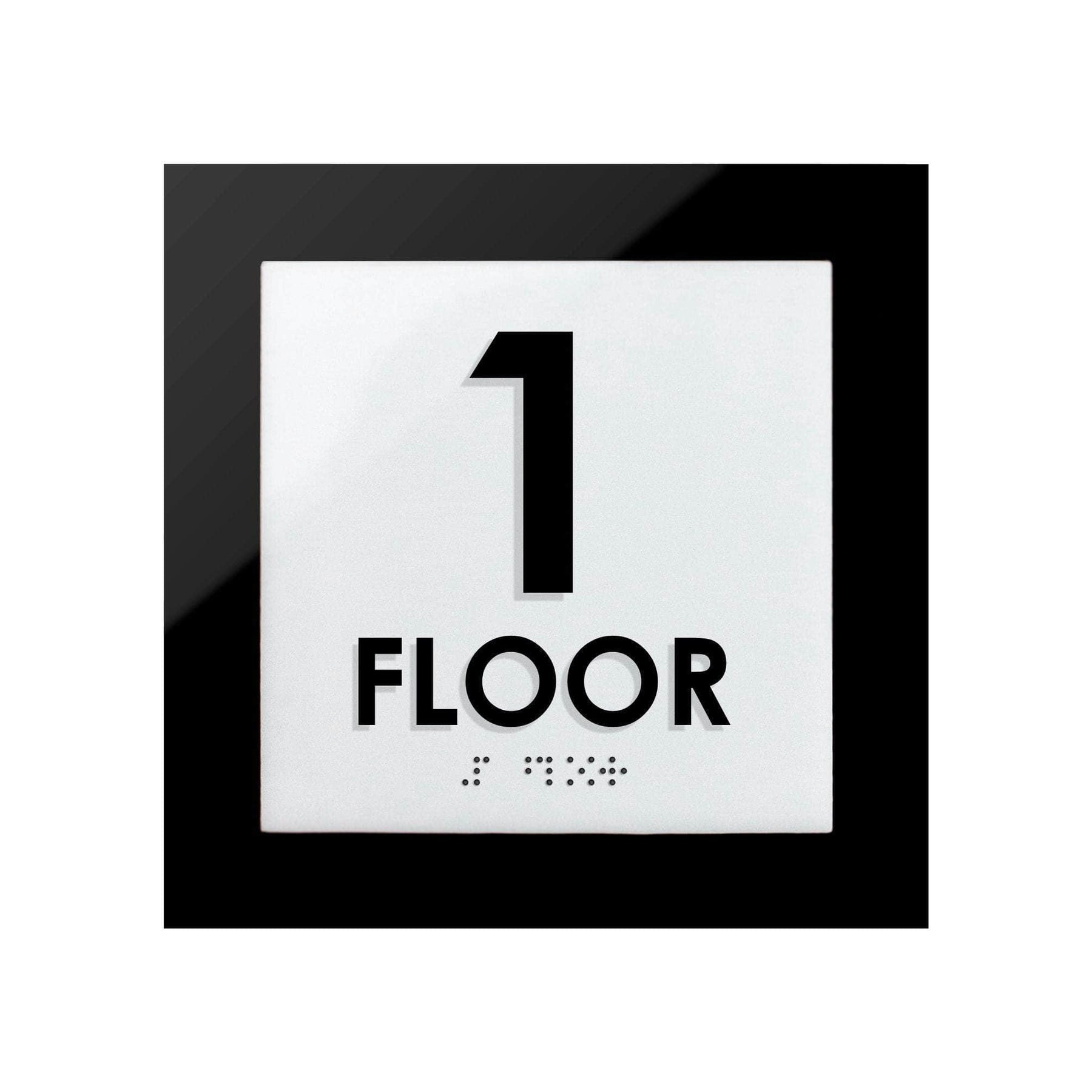 1st Floor Signs: Interior Acrylic Sign with Braille —