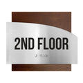 Floor Signs Steel Sign for 2nd Floor - "Wave" Design - Photo #3