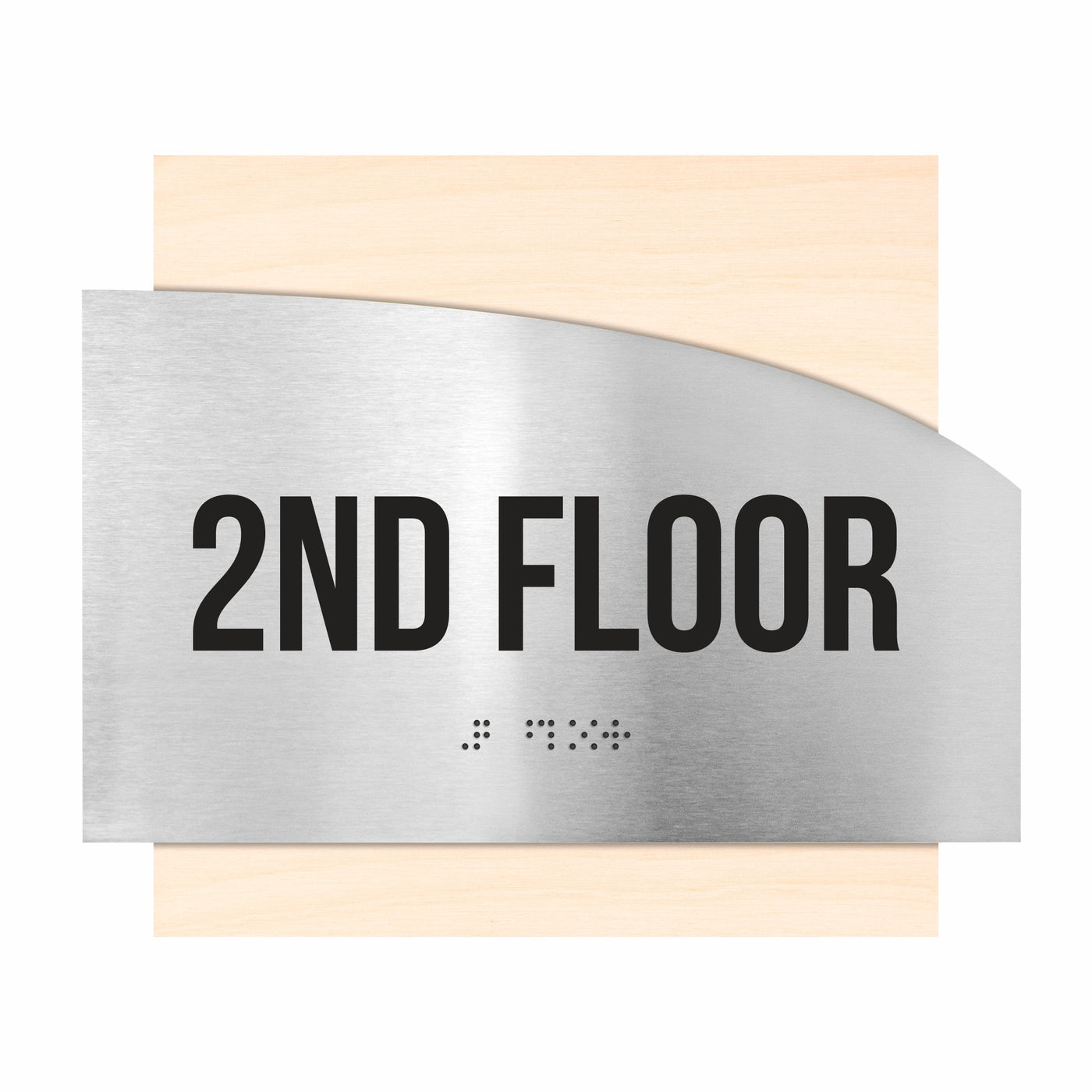 Floor Signs - Steel Sign For 2nd Floor "Wave" Design