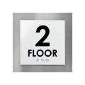 Floor Signs Sign for 2nd Floor - Interior Stainless Steel Sign - "Modern" Design - Photo #2