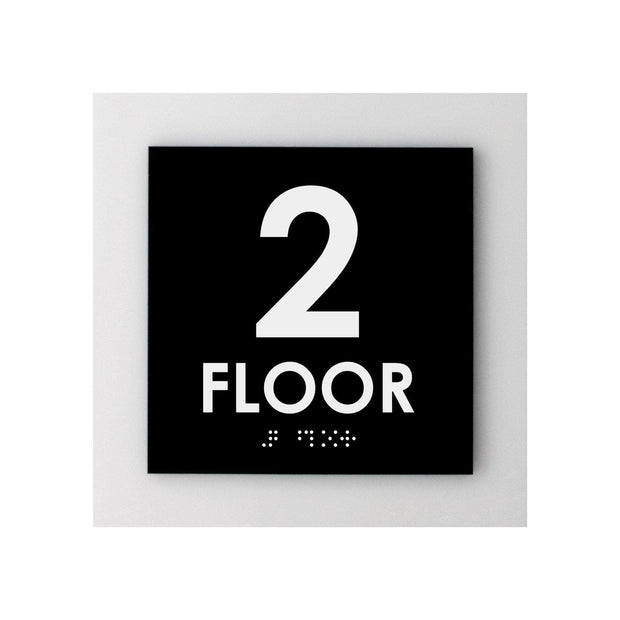 Floor Signs 2nd Floor Sign - Interior Acrylic Sign - "Simple" Design