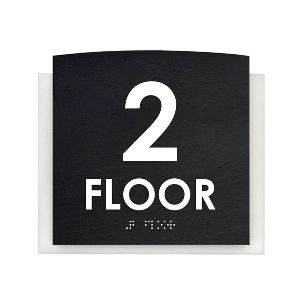 Floor Signs 2nd Floor Sign - "Scandza" Design
