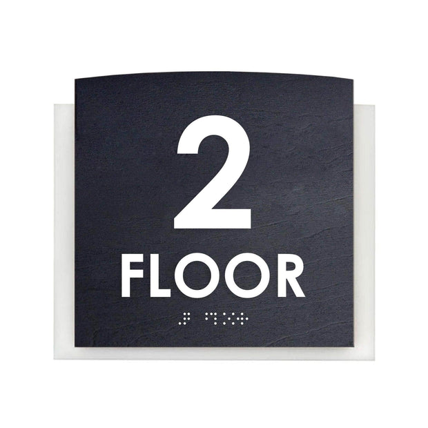 Floor Signs 2nd Floor Sign - "Scandza" Design