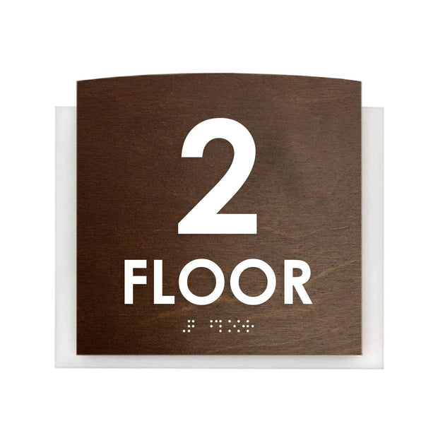 Floor Signs 2nd Floor Sign - "Scandza" Design