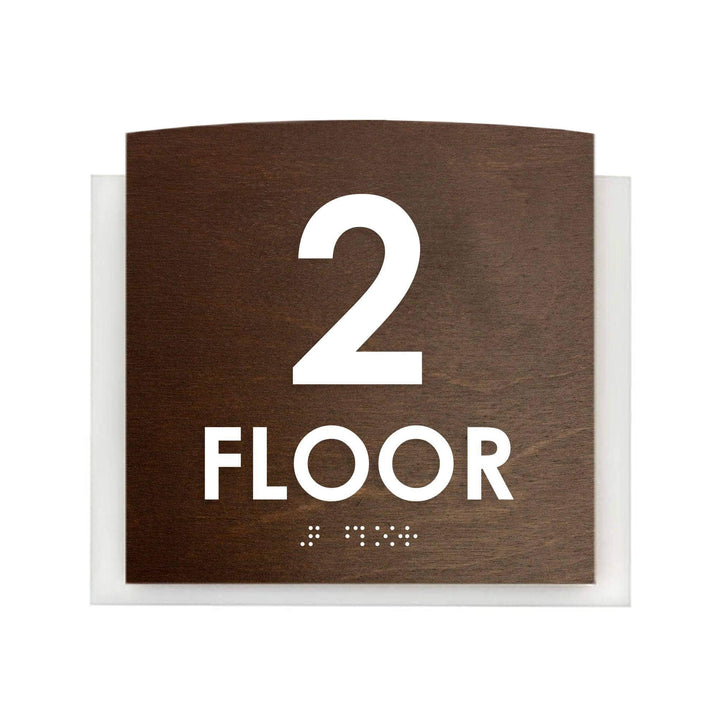 Floor Signs 2nd Floor Sign - "Scandza" Design