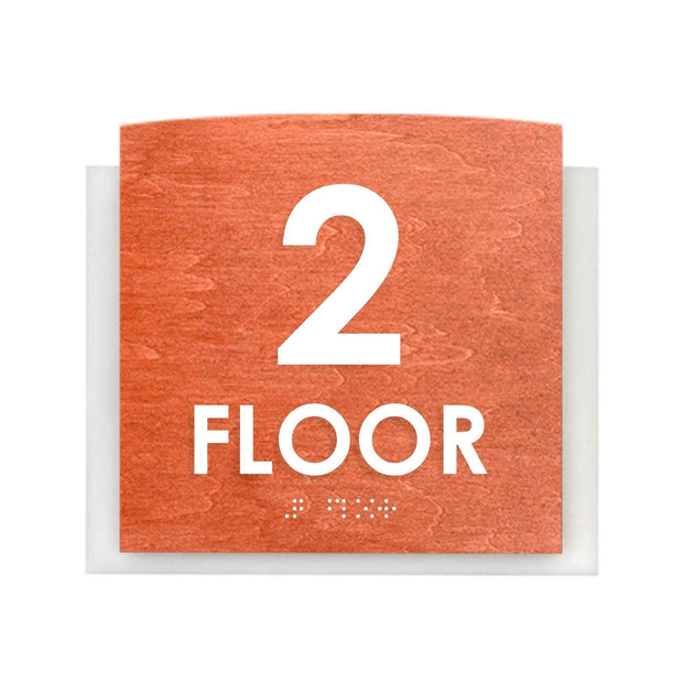 Floor Signs 2nd Floor Sign - "Scandza" Design