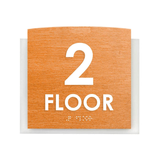 Floor Signs 2nd Floor Sign - "Scandza" Design