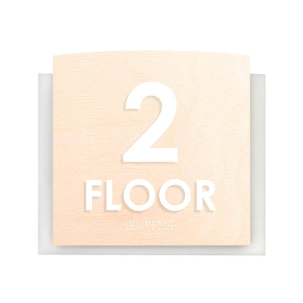 Floor Signs 2nd Floor Sign - "Scandza" Design