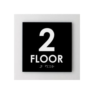 Floor Signs - 2nd Floor Sign - Interior Acrylic Sign - "Simple" Design