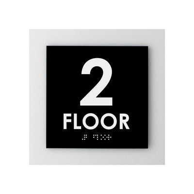 Floor Signs - 2nd Floor Sign - Interior Acrylic Sign - "Simple" Design