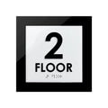 Floor Signs 2nd Floor Sign - Interior Acrylic Sign - "Simple" Design - Photo #2