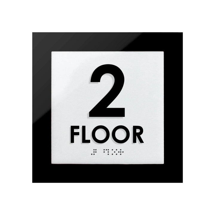 Floor Signs 2nd Floor Sign - Interior Acrylic Sign - "Simple" Design