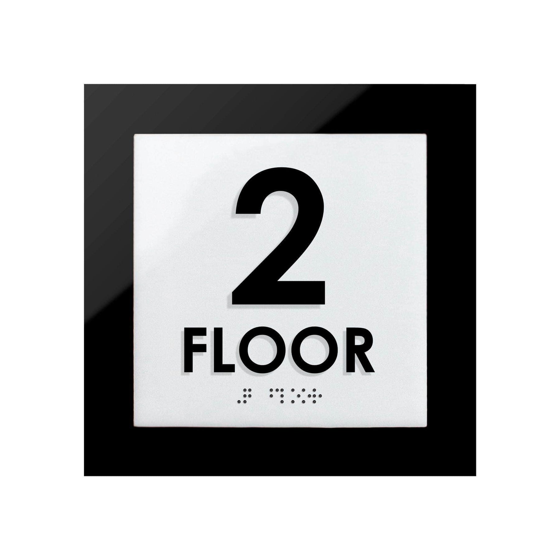 Acrylic 2nd Floor Sign with Braille – Bsign