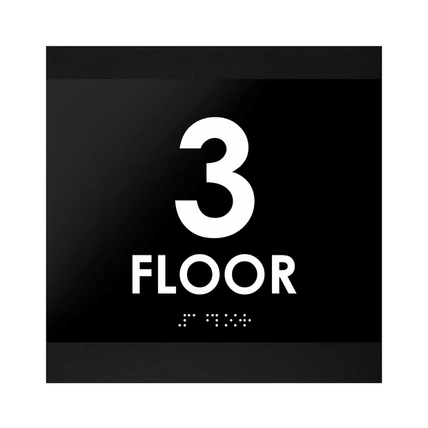 Floor Signs 3rd Floor Sign: "Buro" Design