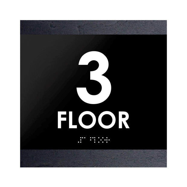 Floor Signs 3rd Floor Sign: "Buro" Design