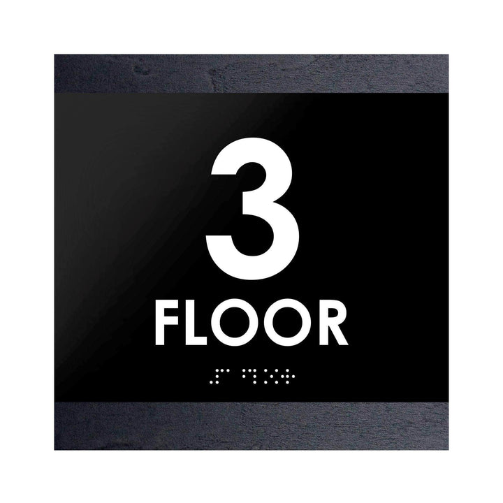 Floor Signs 3rd Floor Sign: "Buro" Design