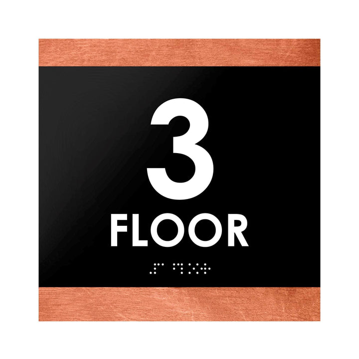 Floor Signs 3rd Floor Sign: "Buro" Design