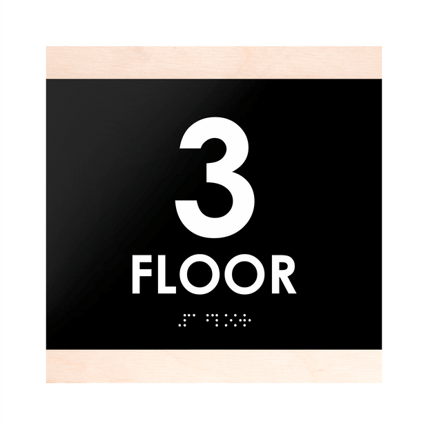 Floor Signs 3rd Floor Sign: "Buro" Design