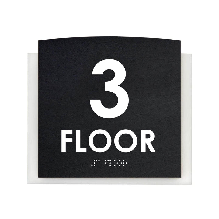 Floor Signs 3rd Floor Sign - "Scandza" Design