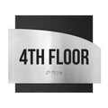 Floor Signs Steel Sign for 4th Floor - "Wave" Design - Photo #1