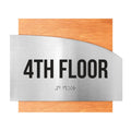 Floor Signs Steel Sign for 4th Floor - "Wave" Design - Photo #5