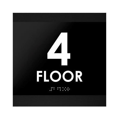 Floor Signs - 4th Floor Sign "Buro" Design