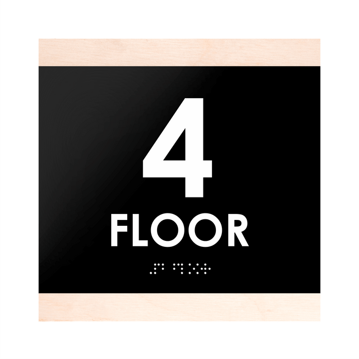 Floor Signs 4th Floor Sign: "Buro" Design
