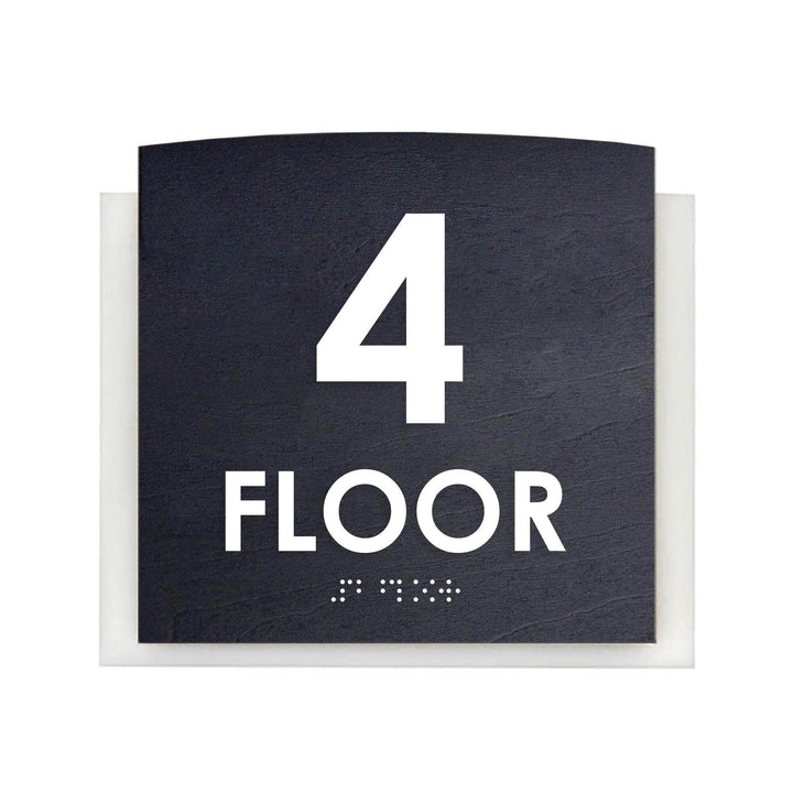 Floor Signs 4th Floor Sign - "Scandza" Design